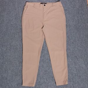 Cuts AO Performance Jogger Pants Khaki Tan Chino Men's XXL Golf Elastic Waist